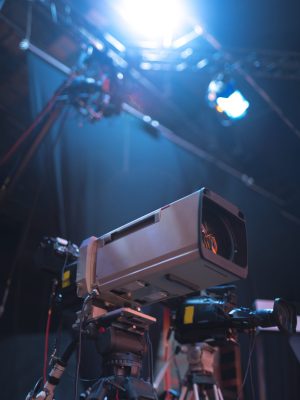 studio camera at the concert. television shooting